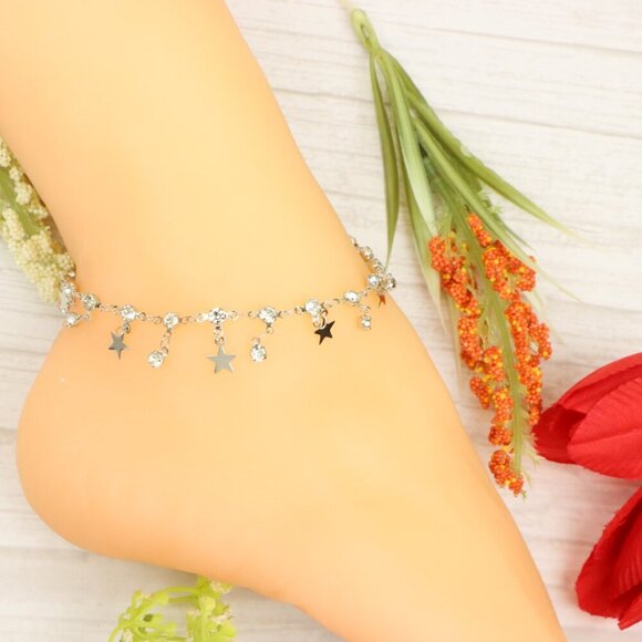 "Handmade Anklet – Elegant & Delicate Jewelry for Women | UNVRC1313 - Picture 8 of 10
